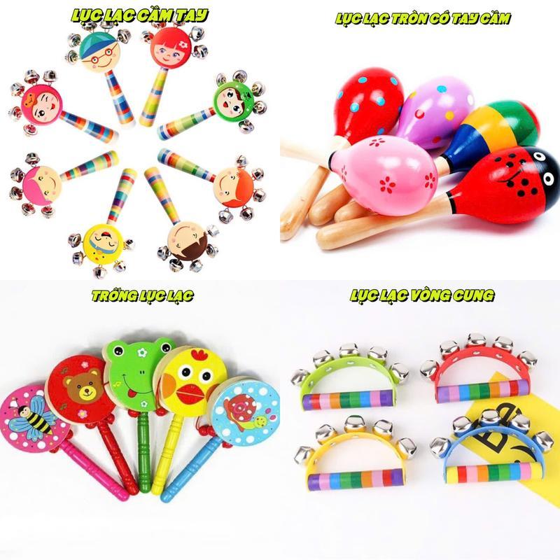 Combo 3-4-5 món đô chơi lục lạc cầm tay có âm thanh vui nhộn cho bé