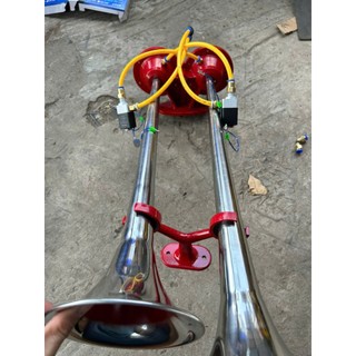 Bộ còi hơi Thái Lan, còi Thái chỉnh âm độ đế còi điện 12v và 24v