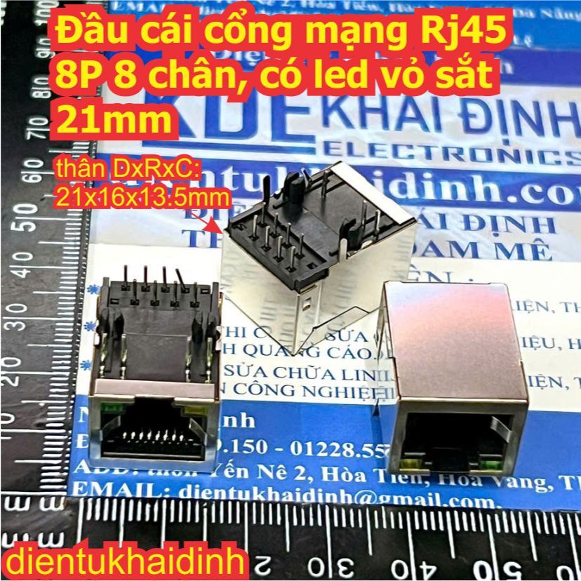 5 cái Đầu cái cổng mạng RJ45 vỏ nhựa / sắt 8P 8 chân có led kde7084 ...