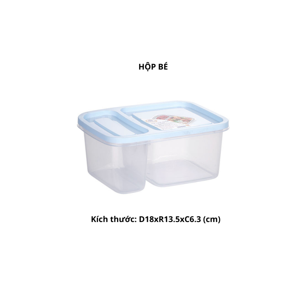 Combo 5 Hộp đựng thực phẩm 2 ngăn, Hộp lạnh bảo quản thực phẩm Chính Hãng VIỆT NHẬT (Mã 6485,6486)