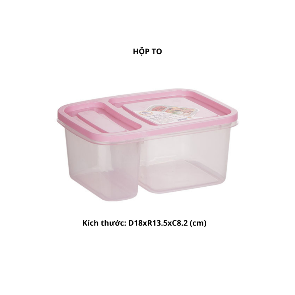 Combo 5 Hộp đựng thực phẩm 2 ngăn, Hộp lạnh bảo quản thực phẩm Chính Hãng VIỆT NHẬT (Mã 6485,6486)