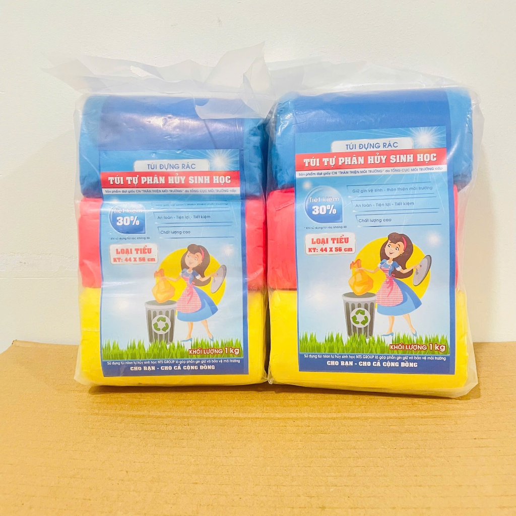 Túi Rác 3 Màu Size Trung 44cm x 56cm- 1kg | Shopee Việt Nam