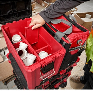 Thùng đồ nghề Milwaukee 48-22-8422, hộp đựng đồ nghề sửa chữa, đa năng, packout nhiều ngăn, chống nước