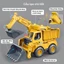 Đồ chơi mô hình xe xúc ủi nâng được thùng bằng hợp kim và nhựa, có nhạc và đèn, chạy cót, kích thước lớn