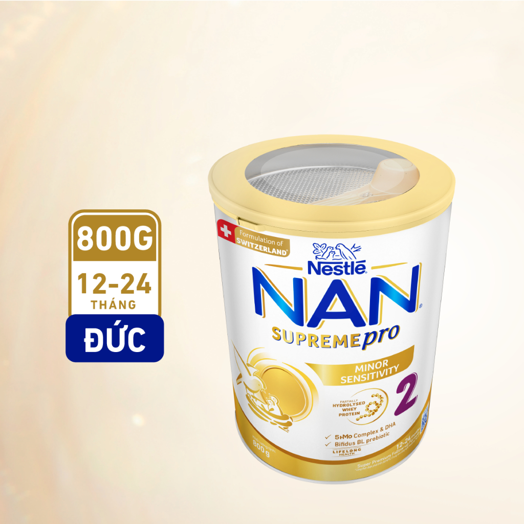 Ảnh Sữa Bột Nestlé NAN SupremePro 2 lon 800g với 5HMO & đạm Gentle Optipro nhập khẩu nguyên lon từ Đức 1