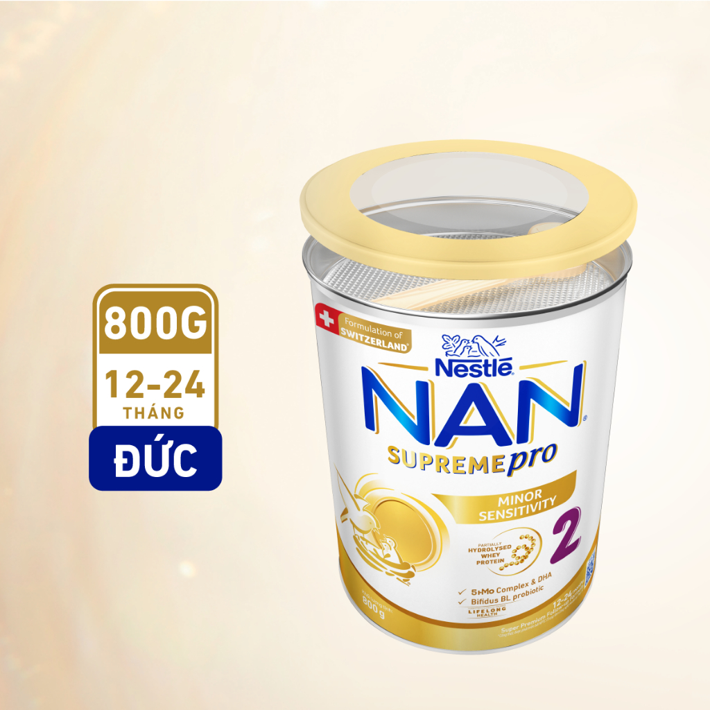 Ảnh Sữa Bột Nestlé NAN SupremePro 2 lon 800g với 5HMO & đạm Gentle Optipro nhập khẩu nguyên lon từ Đức 3