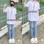 Quần jeans ống loe cạp to, ống loe nhẹ dễ mặc , đi học , đi chơi đều xinh