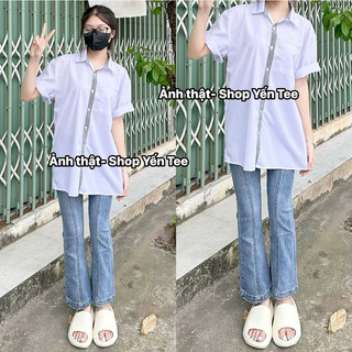 ( Chất Đẹp ) Quần jeans ống loe cạp to, ống loe nhẹ dễ mặc , đi học , đi chơi đều xinh