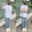 Quần jeans ống loe cạp to, ống loe nhẹ dễ mặc , đi học , đi chơi đều xinh