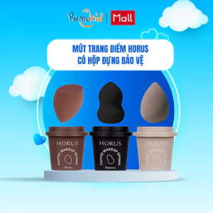 Mút tán kem nền Horus có hộp đựng bên ngoài - Mềm mịn, ít hút nền, tán kem đều