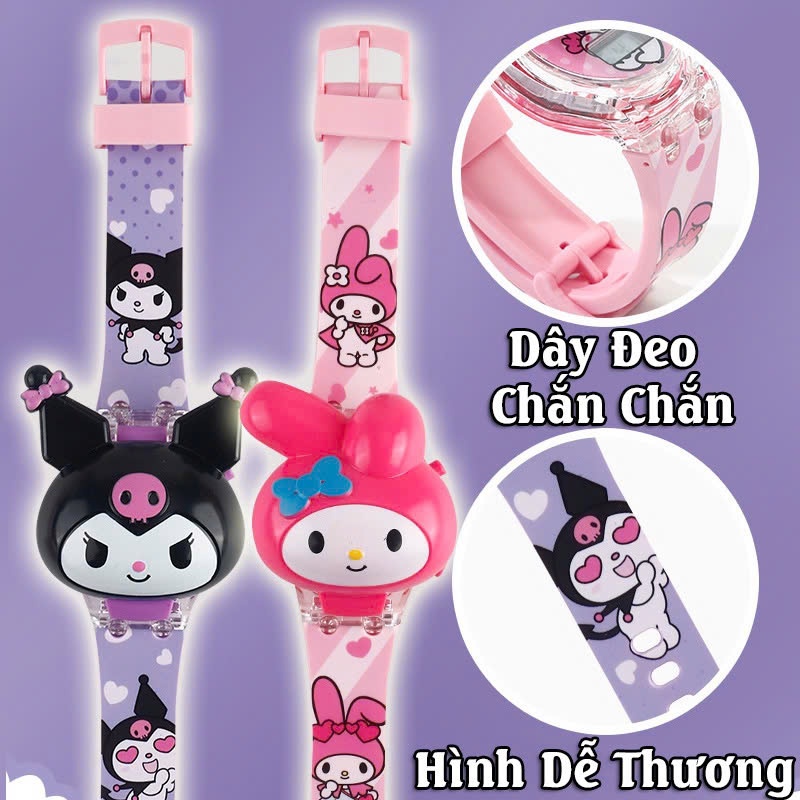 Đồ Chơi Đồng Hồ Đeo Tay Hiển Thị Ngày Giờ Có Đèn Và Nhạc Nhiều Mẫu Cho Bé