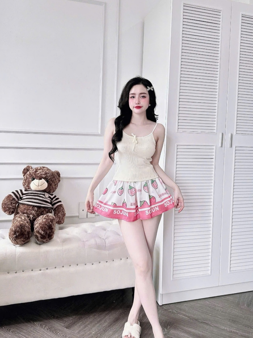 Đánh Giá Đồ Ngủ Sexy Nữ SOJUN 2 Dây Thun Quần Latin Giả Váy Dưới 60Kg