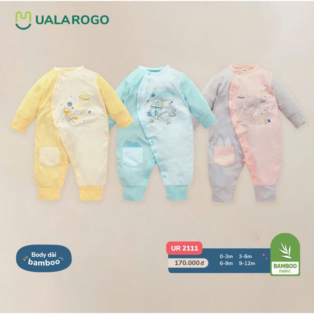 (3-10kg) Bộ Body Dài Tay Uala UR502 UR2111 UR2133 UR2217 UR2338 UR2358 UR2368 UR3543 UR3545 UR3802 UR3819 UR082