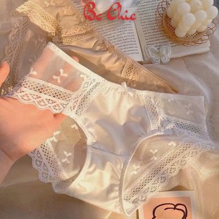 QUẦN LÓT SU LỤA PHỐI REN MỀM MẠI Q 8073 - THÊU HÌNH TRÁI TIM QUYẾN RŨ BC_CHIC LINGERIE