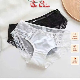 QUẦN LÓT SU LỤA PHỐI REN MỀM MẠI Q 8073 - THÊU HÌNH TRÁI TIM QUYẾN RŨ BC_CHIC LINGERIE
