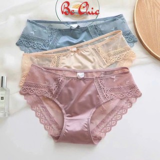 QUẦN LÓT SU LỤA PHỐI REN MỀM MẠI Q 8073 - THÊU HÌNH TRÁI TIM QUYẾN RŨ BC_CHIC LINGERIE