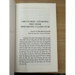 Sách - Cho Và Nhận Con Đường Thực Hành Tình Thương Và Lòng Từ Bi