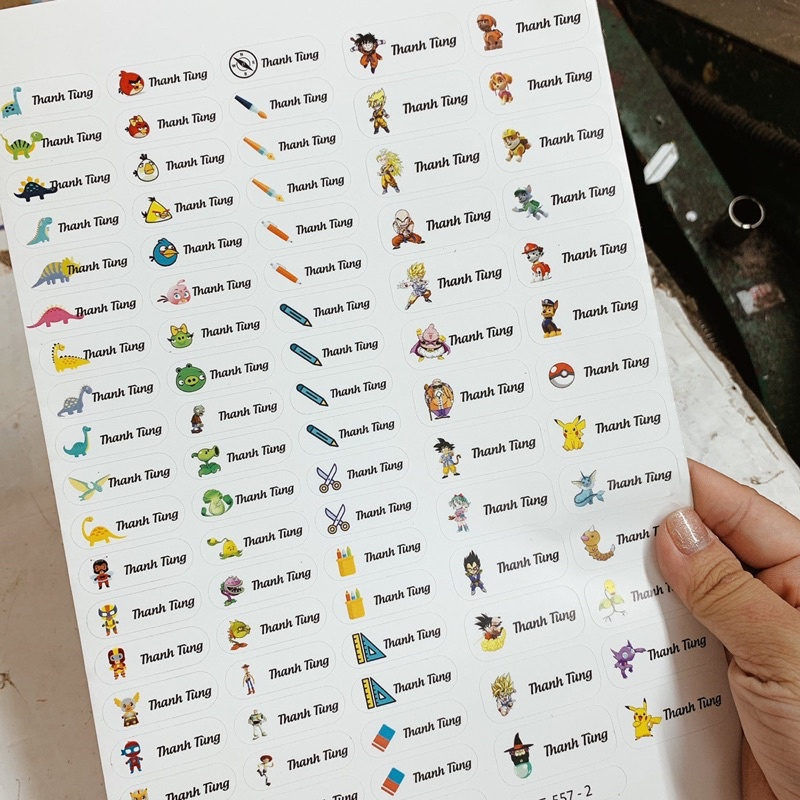 198 Sticker Tên Riêng Cho Bé Theo Yêu Cầu, Nhãn Dán Sticker Ngộ Nghĩnh ...