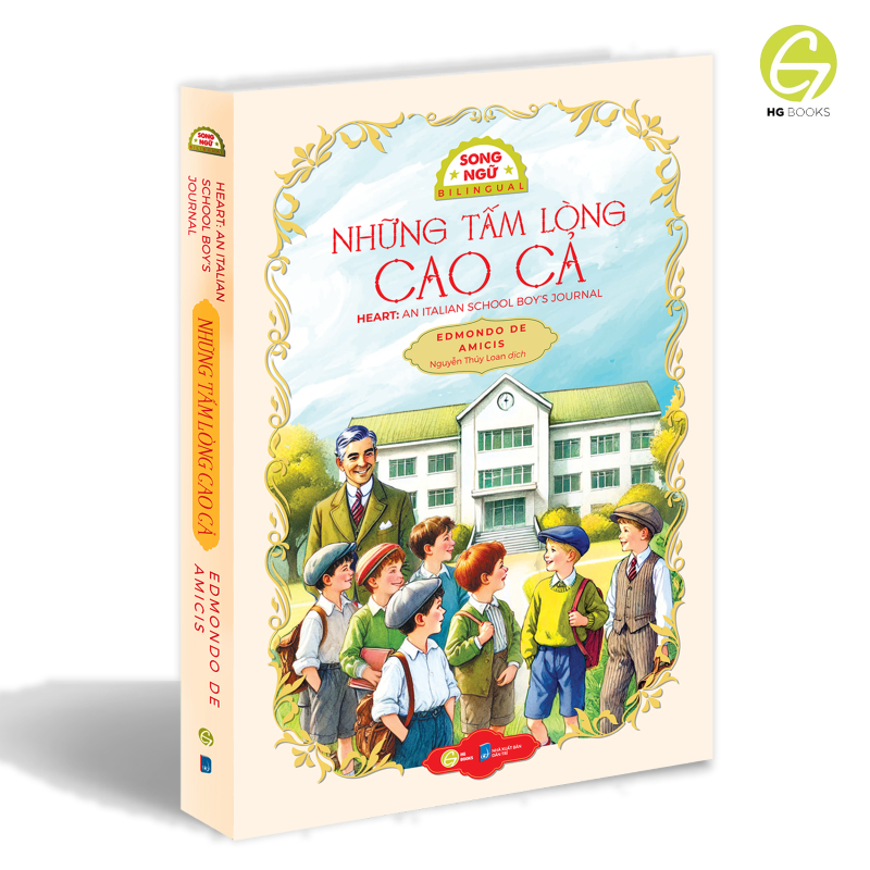 Ảnh Sách văn học kinh điển Những Tấm Lòng Cao Cả và Thời Thơ Ấu song ngữ có note từ vựng kèm file nghe 2