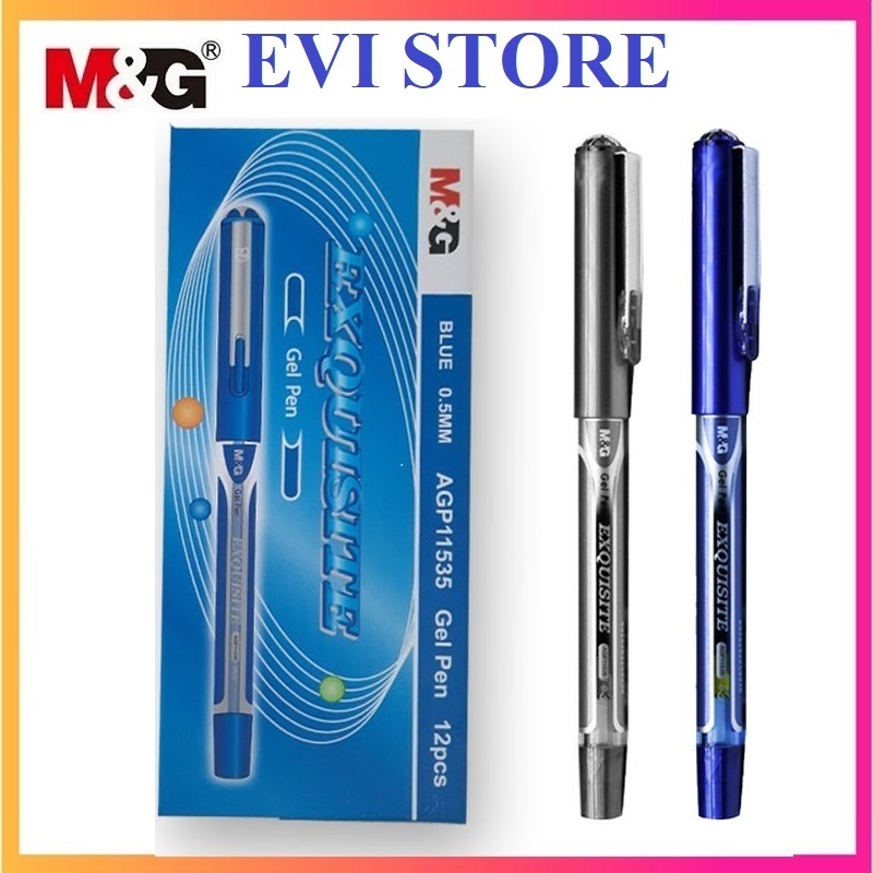 Set 5 bút gel nước M&G AGP11535 ngòi 0.5mm I Bút MG 11535 có ruột thay ...