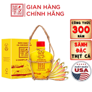 01 BÌNH GỐM 60 ĐẠM Nước mắm Tĩn cá cơm ruột đỏ độ đạm 60N 250ml rin nguyên chất truyền thống