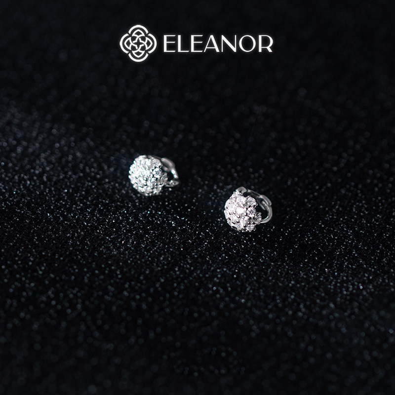 Bông tai nữ chuôi bạc 925 Eleanor Accessories thiết kế đính đá phụ kiện trang sức khuyên tai 8347
