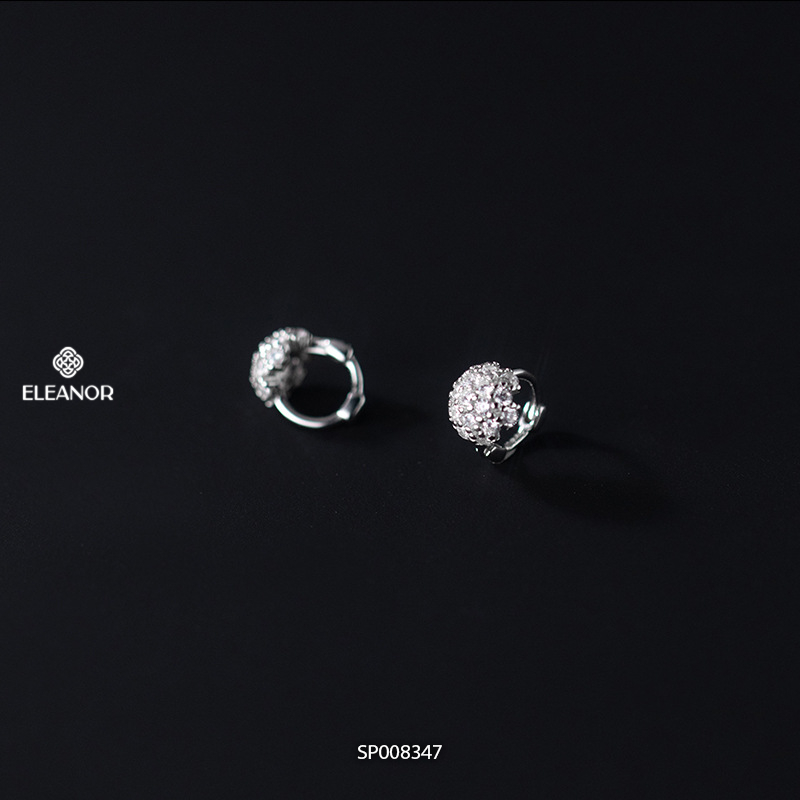 Bông tai nữ chuôi bạc 925 Eleanor Accessories thiết kế đính đá phụ kiện trang sức khuyên tai 8347