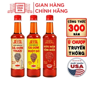 Combo 3 Chai THAN VÀNG TÔM Nước mắm nhỉ truyền thống Làng Chài Xưa An Toàn Vị Thanh Dịu