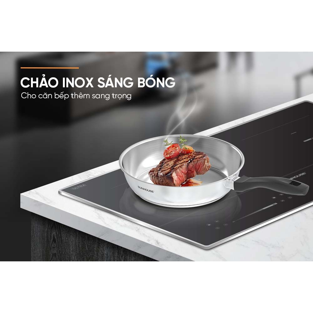Chảo Inox Impact Sunhouse Eco IN16M3/N20M3/N24M3/N26M3/N28M3 sử dụng mọi loại bếp | BigBuy360 - bigbuy360.vn