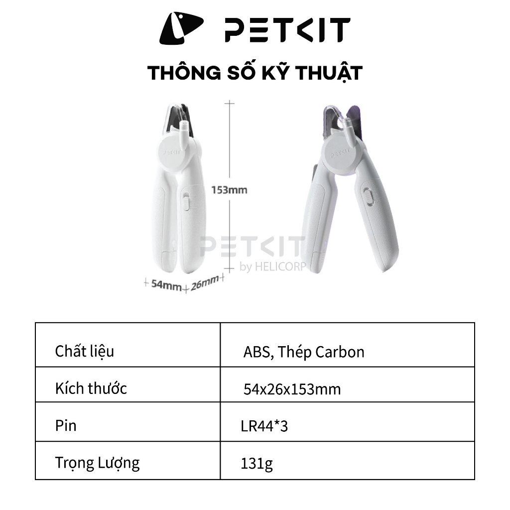 Ảnh Kìm Bấm Cắt Móng Cho Chó Mèo Petkit Nail Clippers 4