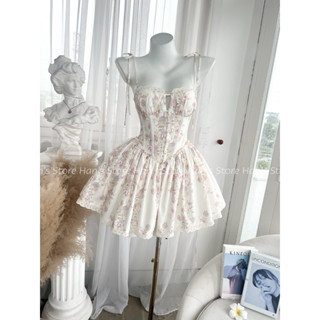 [HAN’S STORE ] VÁY COTTON HOA HAI DÂY DÁNG TÙNG XOÈ XINH XẮN(ẢNH THẬT)