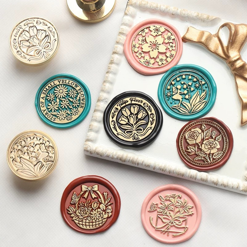 Mặt Con Dấu Sáp Sealing Wax Niêm Phong Bì Thư Bằng Hợp Kim Hình Tem Hoa ...