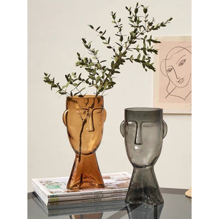(giá dùng thử) Bình hoa decor hình mặt người phong cách Bắc Âu