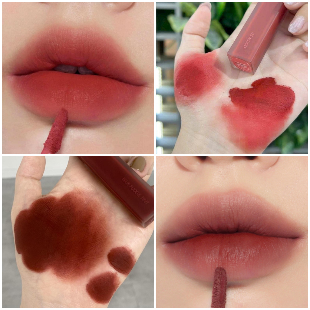 Son Kem Lì Romand Blur Fudge Tint Lên Màu Chuẩn, Mịn Môi 03 Musky Cam đỏ gạch, Màu 04 Radwood Đỏ nâu | BigBuy360 - bigbuy360.vn