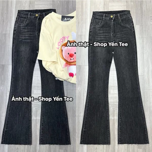 Quần jeans loe màu khói loang Yến Tee , màu đẹp lạ , from loe nhẹ dễ mặc #10070