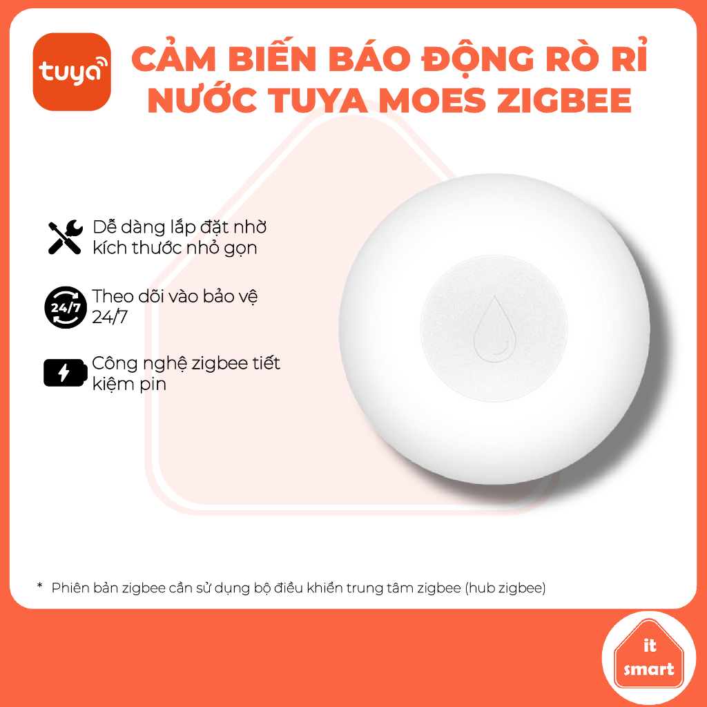 Cảm biến rò rỉ nước Zigbee MOES