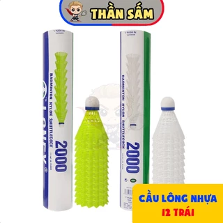 [12 Trái] Ống Cầu Lông Nhựa 12 Quả Cầu Vàng Trắng Chất Lượng Cao Dùng Tập Luyện Thể Thao Badminton