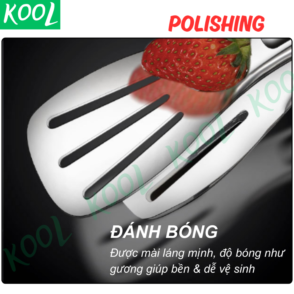 Kẹp gắp thức ăn inox 304 cao cấp, kẹp gắp đá, gắp đồ nướng, kẹp thịt nướng, kép đá KOOL - RB17608