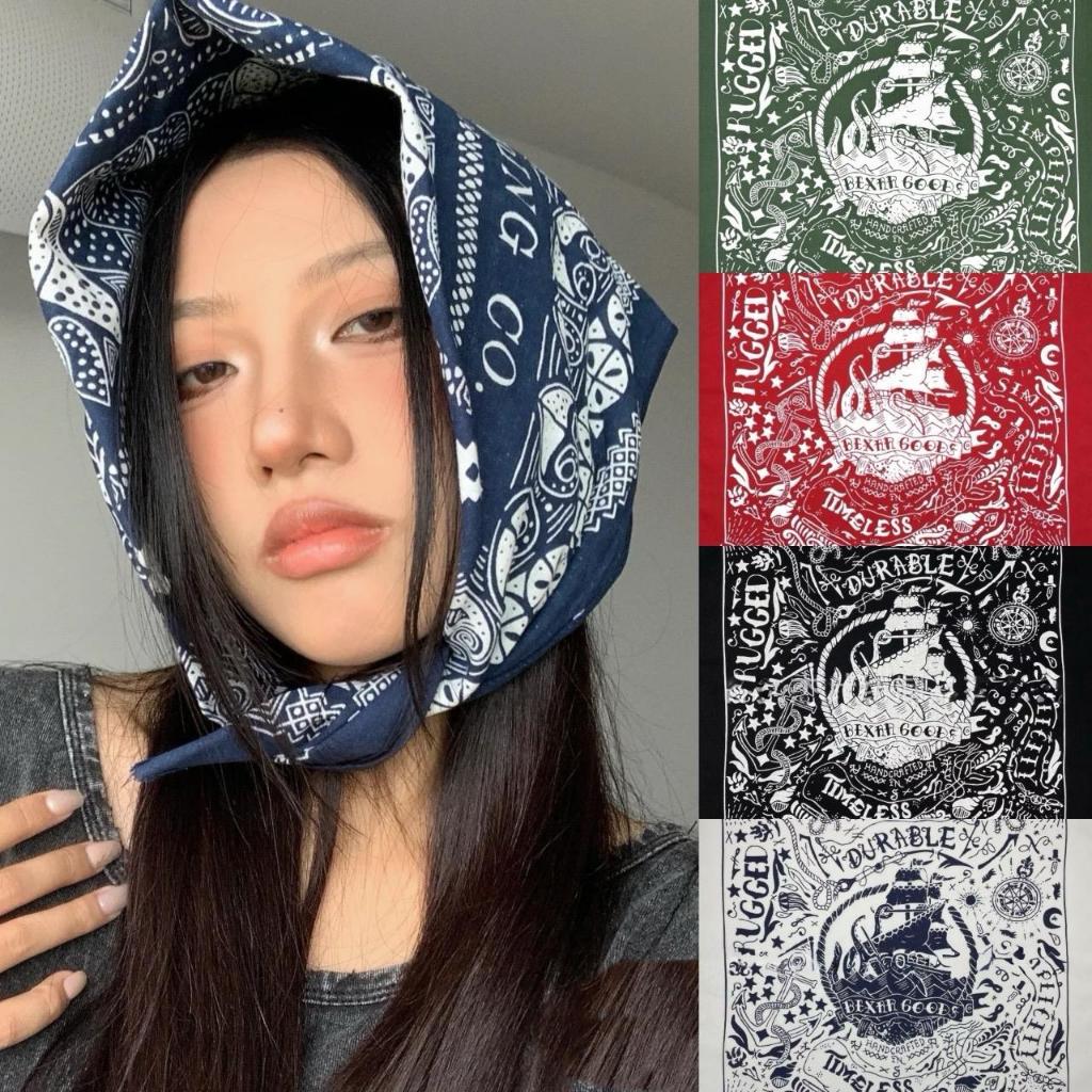 Khăn Bandana họa tiết vintage phong cách hiphop khăn đội đầu kích thước ...