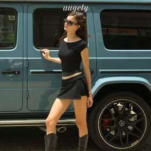 Chân Váy Quần Ngắn Xẻ Tà Gập Lưng Augety Studio, RILEY Skort