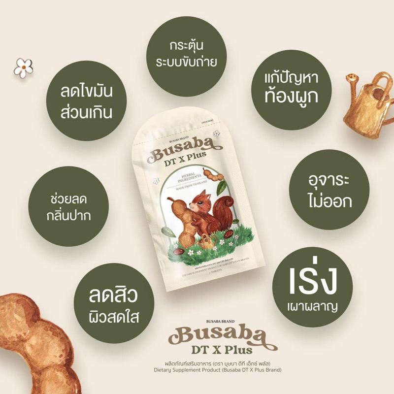 Viên uống bổ xung chất xơ đào thải mỡ Detox BUSABA Me Thái Lan detox gói 7 viên