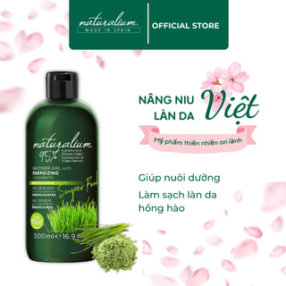 Sữa tắm siêu thực phẩm NATURALIUM 500ml (Chiết xuất từ Cỏ Lúa Mì) giúp nuôi dưỡng, làm sạch làn da hồng hào