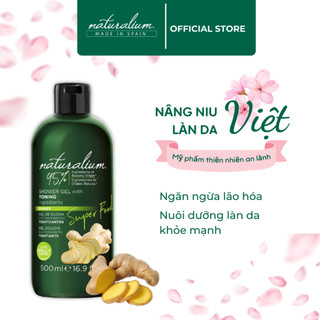 Sữa Tắm Siêu Thực Phẩm NATURALIUM Chiết Xuất Từ GỪNG Làm Sạch, Xoá Bỏ Khuyết Điểm Và Săn Chắc Da 500ml