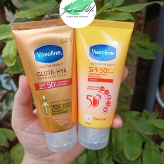Serum chống nắng cơ thể Vaseline 50x bảo vệ da với SPF 50+ PA++++ giúp da sáng hơn gấp 2X