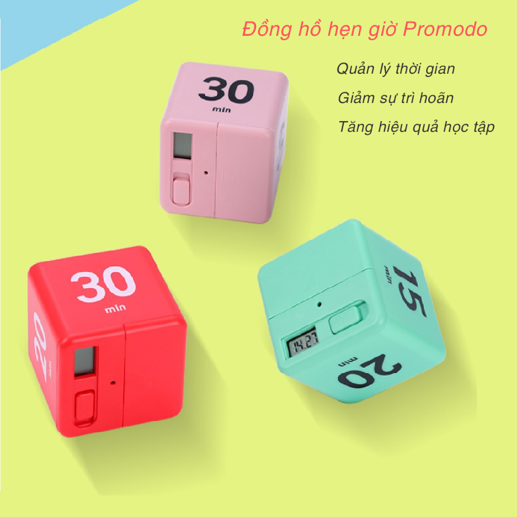 Đồng hồ Pomodoro đếm ngược SP quản lý thời gian trẻ em, hẹn giờ nấu ăn, tập trung làm việc văn phòng