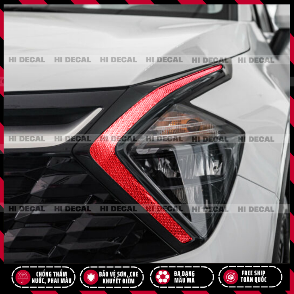 Tem dán đèn Kia Sportage | decal dán đèn đổi màu Tem stick trang trí cao cấp chống thấm nước, phai màu, chịu nhiệt tốt