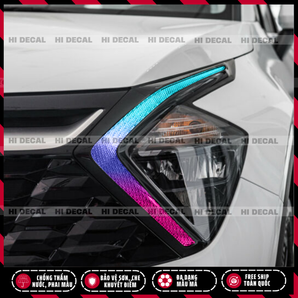 Tem dán đèn Kia Sportage | decal dán đèn đổi màu Tem stick trang trí cao cấp chống thấm nước, phai màu, chịu nhiệt tốt