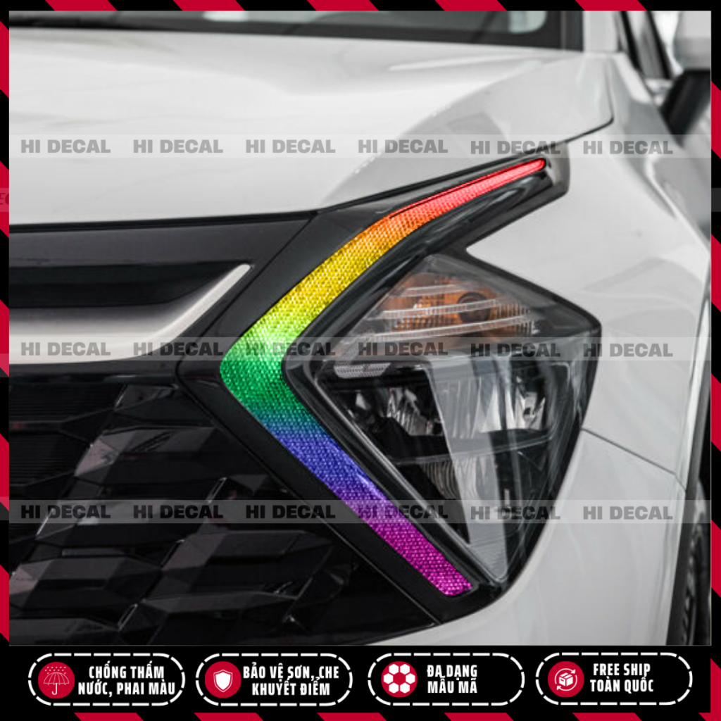 Tem dán đèn Kia Sportage | decal dán đèn đổi màu Tem stick trang trí cao cấp chống thấm nước, phai màu, chịu nhiệt tốt