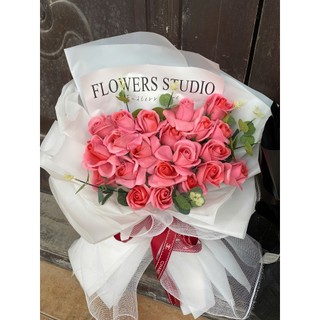 Bó hoa hồng sáp 20 bông, 25 bông siêu to, giá rẻ bó theo yêu cầu làm quà tặng sinh nhật, noel, 14/2, 8/3 20/10/ 20/11
