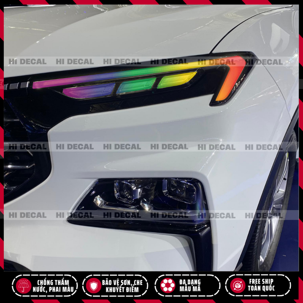 Decal tem dán demi đèn xe Ford Territory | Tem stick trang trí cao cấp chống thấm nước, phai màu, chịu nhiệt tốt